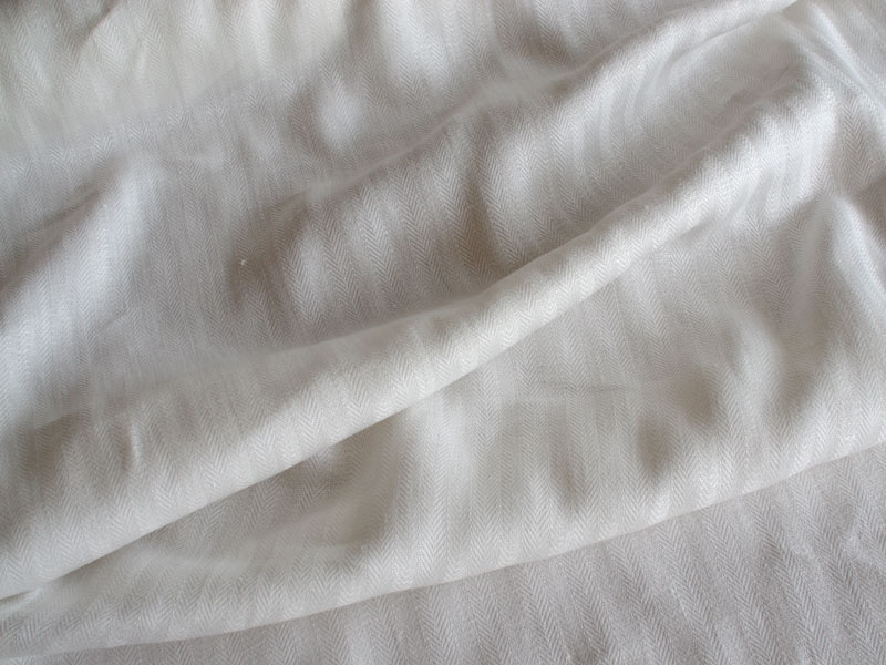Linen Stripes Lina 【 Herringbone White 】 ( Sofa / Curtain )