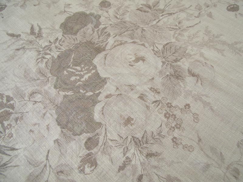 Linen Flower Naturals 【Naturals Roses Gray 】 ( Curtain )