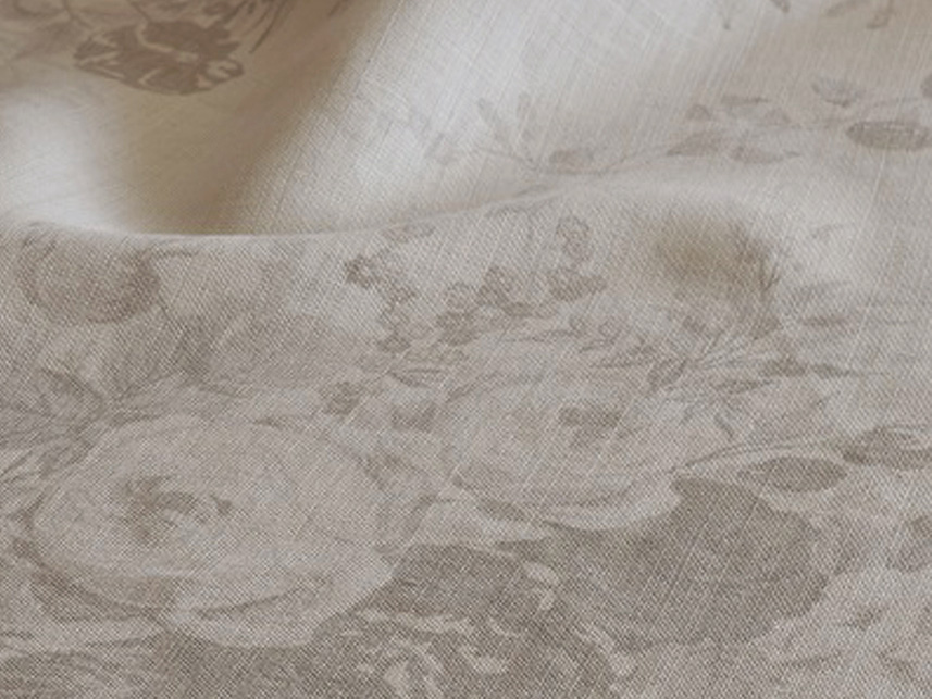 Linen Flower Naturals 【Naturals Roses Gray 】 ( Curtain )