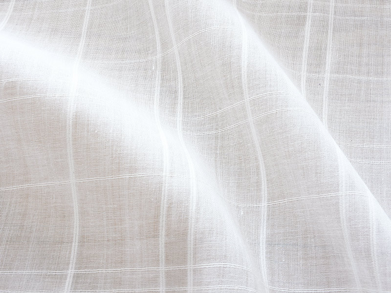 Linen Muslin 【 Muslin Half Linen Double Check 】 ( Curtain )
