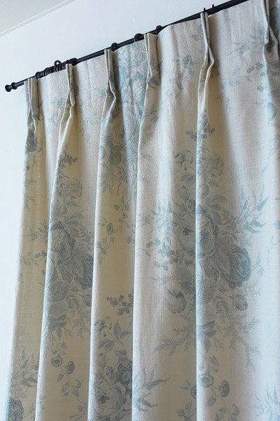Linen Flower Naturals 【Naturals Roses Blue 】 ( Curtain )