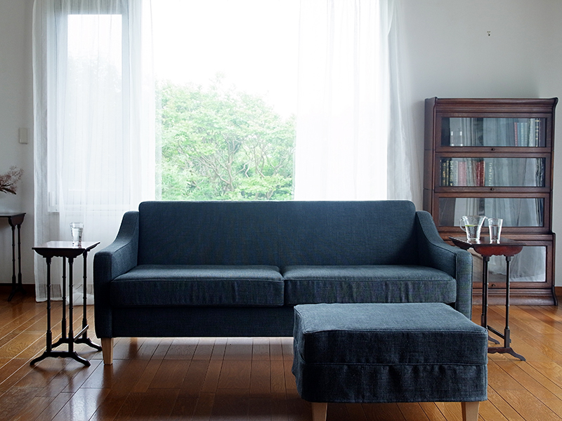 Linen Plains Naturals 【Naturals Black Vintage】 ( Sofa / Curtain )